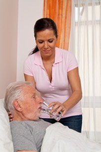13599196 - a nurse in aged care for the elderly in nursing homes