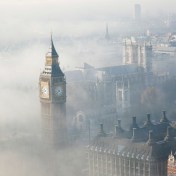 26955781 - palace of westminster in fog seen from london eye