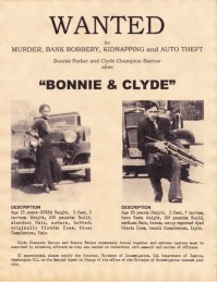 Bonnie and Clyde Wanted Poster