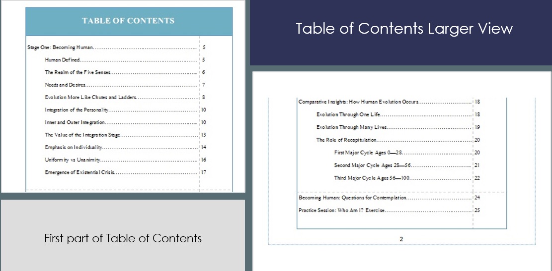 Stages of Spiritual Growth Booklet 1 TOCa