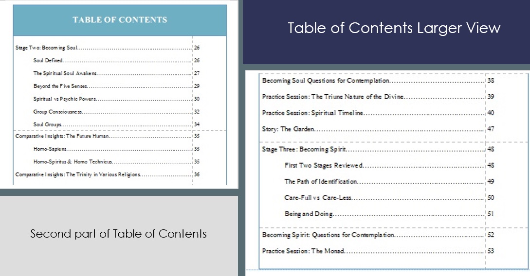 Stages of Spiritual Growth Booklet 1 TOCb